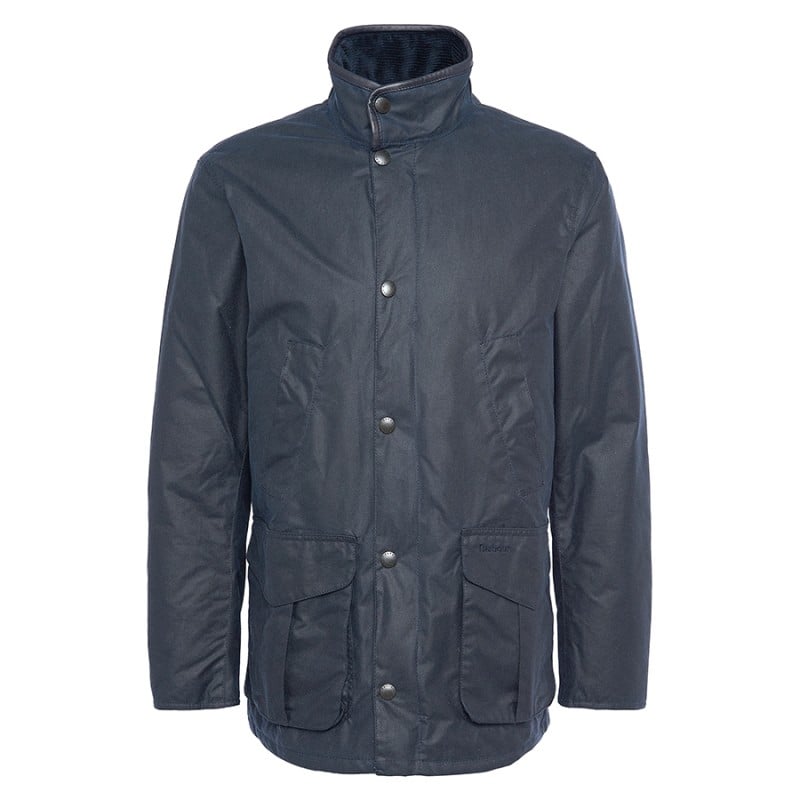 Barbour Hereford Wax Jacket in Blue